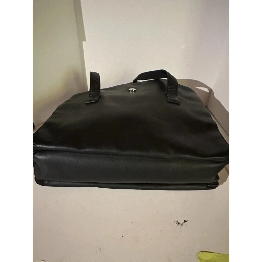 Nine West Messenger laptop Bag Black Leather EC